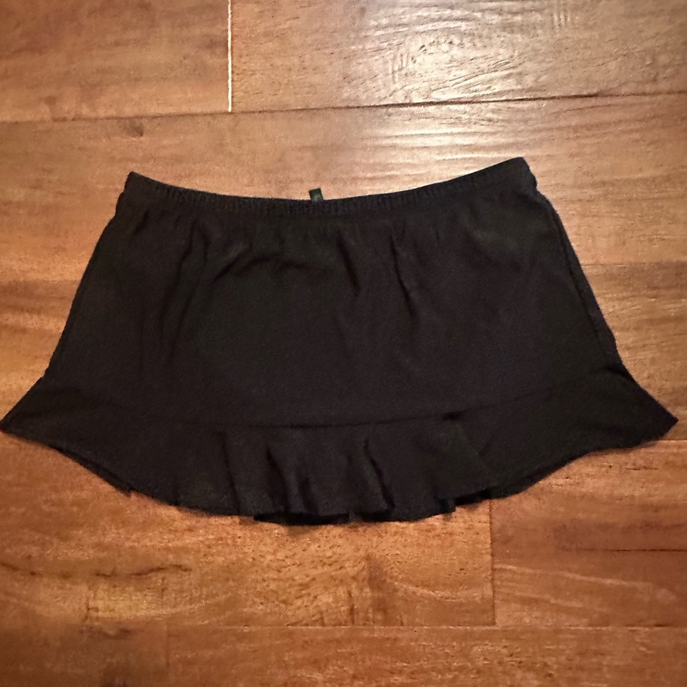 Aqua Green Black Women's swim Skirt